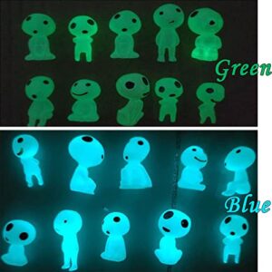 Oismys Glow in Dark Tree Elves Fairy 20Pcs Luminous Ghost Micro Landscape Accessories Garden Decoration Outdoor Patio Lawn Yard Fish Tank Potted Plants Kit