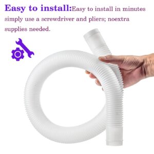 1.5" X 3ft Replacement Pool Skimmer Hose - Pool Hoses for Intex Above Ground Pools,Part NO.10531 & 25016