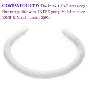 1.5" X 3ft Replacement Pool Skimmer Hose - Pool Hoses for Intex Above Ground Pools,Part NO.10531 & 25016