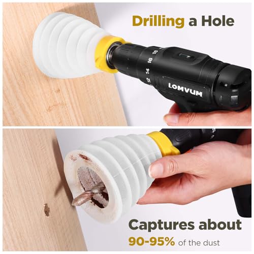 Houkiper Drill Dust Cover Collector Scalable Rubber Dustproof Dust Bowl Device Power Tool Utility Accessories for Electric Hammer