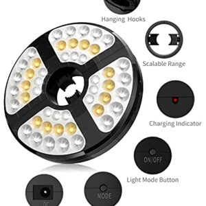 Patio Umbrella Lights, Rechargeable Umbrella Light 48 LED Lights 3 Modes Cordless Umbrella Pole Light for Patio Umbrellas, Camping Tents and Other Outdoor Use