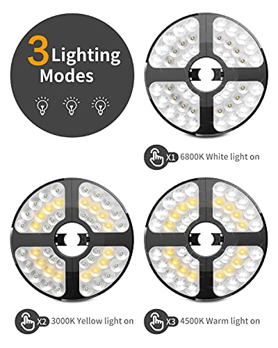 Patio Umbrella Lights, Rechargeable Umbrella Light 48 LED Lights 3 Modes Cordless Umbrella Pole Light for Patio Umbrellas, Camping Tents and Other Outdoor Use