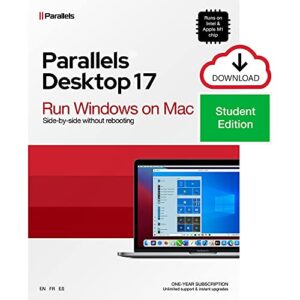 parallels desktop 17 for mac student edition | run windows on mac virtual machine software | 1-year subscription [mac download] [old version]