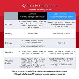 Parallels Desktop 17 for Mac Pro Edition | Run Windows on Mac Virtual Machine Software | 1-Year Subscription [Mac Download] [Old Version]