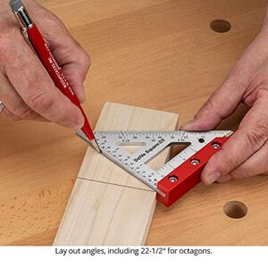 Woodpeckers Stainless Steel Delve Squares, 3 1/2 & 6 Inch Squares with Rack It Mounting Kit, Precision Woodworking Tools for Furniture Making