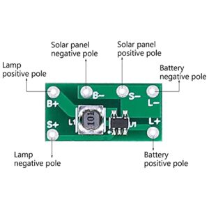 Zhiyavex 10pcs Solar Charge Control Board,Solar Charging Module,Solar Lamp Landscape Light Circuit Board Module,with Control,I‑Shaped Inductor Board,for Lawn Lights,Christmas Lights