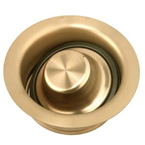 artiwell sink garbage disposal flange and stopper, universal flange fit for 3-1/2 inch standard sink drain hole, kitchen sink replacement accessories, sink garbage disposer kit (champagne bronze)
