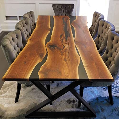 Epoxy Table, Live Edge Wooden Table, Natural Wood,Dining Table, Natural Epoxy Table, Resin Table, Epoxy Resin River Table