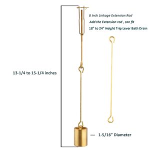 Tub Drain Linkage Assembly with Trip Lever and Strainer Done Cove, Fit for Trip Lever Bath Tub Waste and Overflow Drain by Artiwell