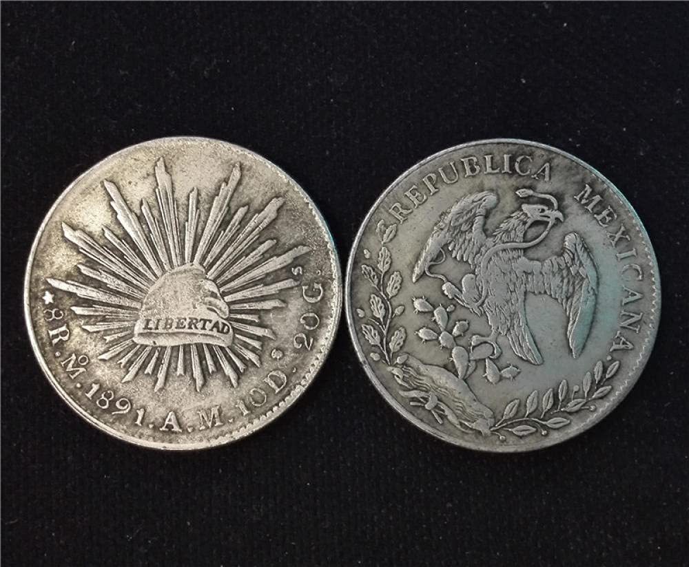 MKIOPNM Coin Collection Commemorative Coin 1891 Mexican Trade Silver Silver Polish Slim Silver Eagle Ocean Mong Coin Silver Coin Collection Asia Coin