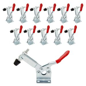 12 pack hold down toggle clamps latch with anti-slip handle for woodworking, 200lbs capacity