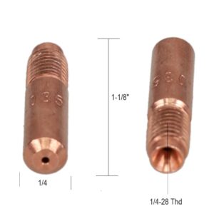 STARTECHWELD 000068 Mig Welding Contact Tips .035" 000-068 for Miller M10 M15 M25 M40 M100 Hobart H9 H10 MIG Weld Guns (Pack of 25)