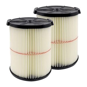 replacement cartridge filter for craftsman 9-38754 red stripe general purpose for 5 to 20 gallon shop vacuums cmxzvbe38754，2 pack