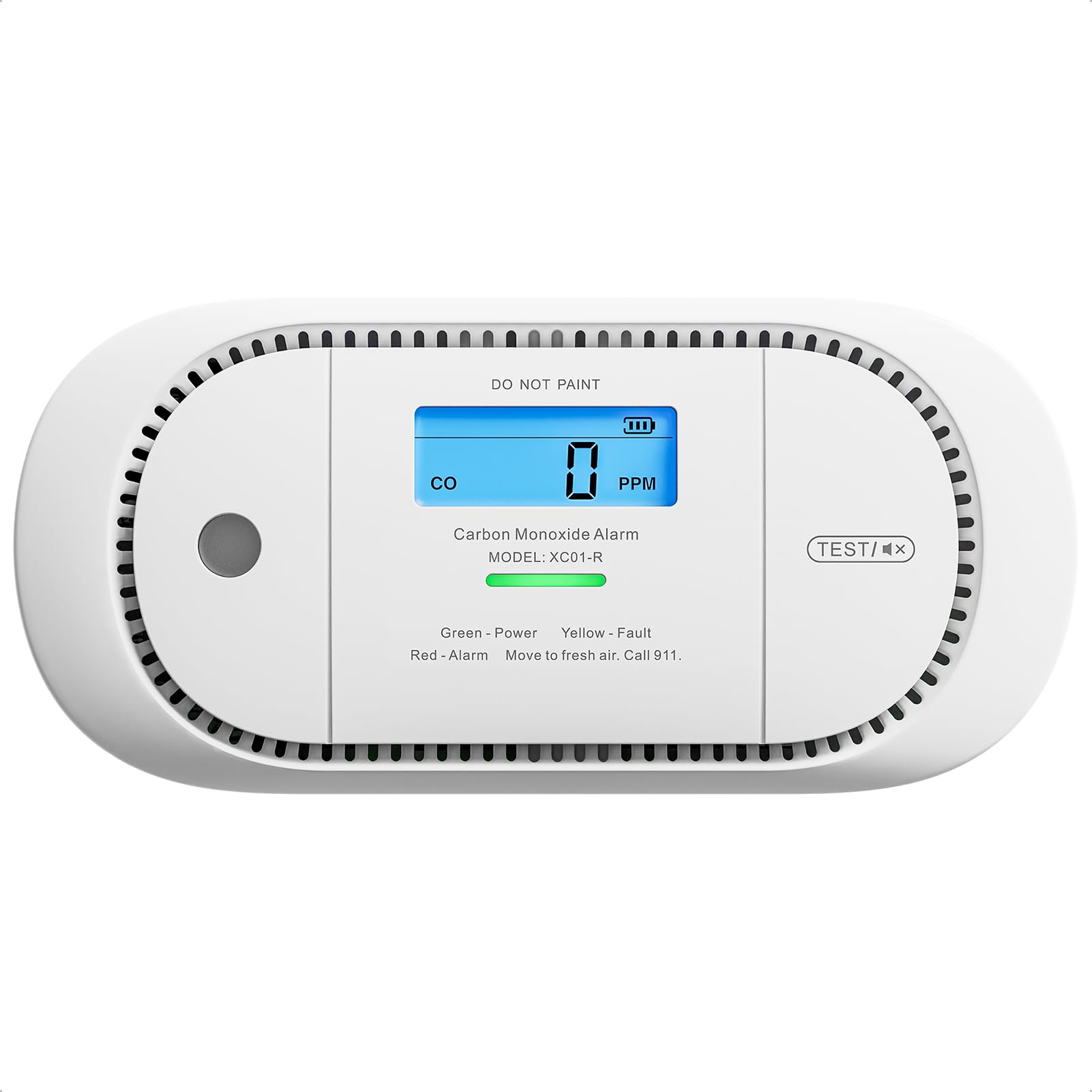 X-Sense Carbon Monoxide Detector Alarm with Digital LCD Display, Replaceable Battery CO Alarm Detector with Peak Value Memory, XC01-R