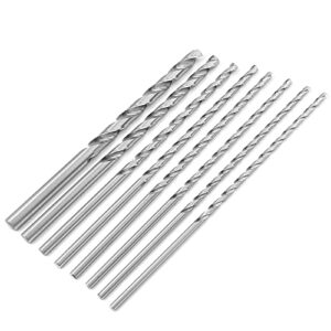 murtenze 8pcs 200mm extra long twist drill bit set, high-speed steel straight shank twist drill bit for wood plastic and aluminum(4/4.2/4.5/5/ 5.2/6/ 8/ 10mm)