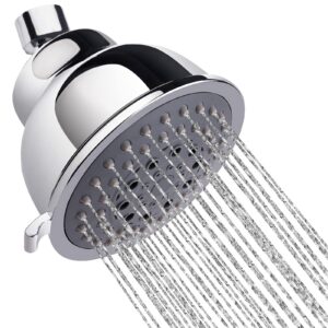 shower head high pressure, rain shower head, 4 inch detachable showerheads, tool-free installation, automatic cleaning, 5 spray settings, more water savings (2.5 gpm)