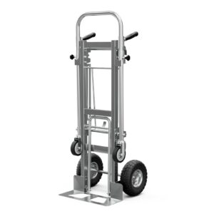 oarlike hand truck,3 in 1 convertible dolly cart, 770 lbs capacity folding hand truck 2 wheel dolly 4 wheel cart assisted hand truck with 10" pneumatic wheel