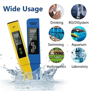 PH Meter & TDS Meter Combo, Readout High Accuracy Lab 4-in-1 PH TDS EC & Temperature Meter Water Quality Tester,High Accuracy Digital Water Tester for Household Drinking, Pool and Aquarium