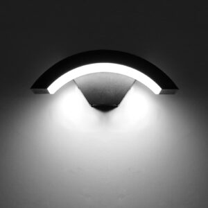 phenas 18w led wall light exterior waterproof led wall sconce light outdoor led wall lamp black for porch patio garden villa courtyard backyard terrace, cold white