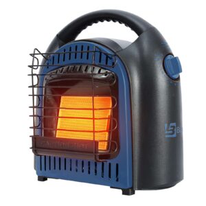 bluu propane heater for outdoor and indoor use 10,000 btu with thermostat, portable tent heaters for camping, patio, garage, tip-over & overheat protection for safe csa compliance (orange)