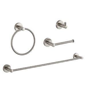 bgl bathroom accessory set brushed nickel 4-pieces bathroom towel rack 24 inches adjustable bathroom hardware set