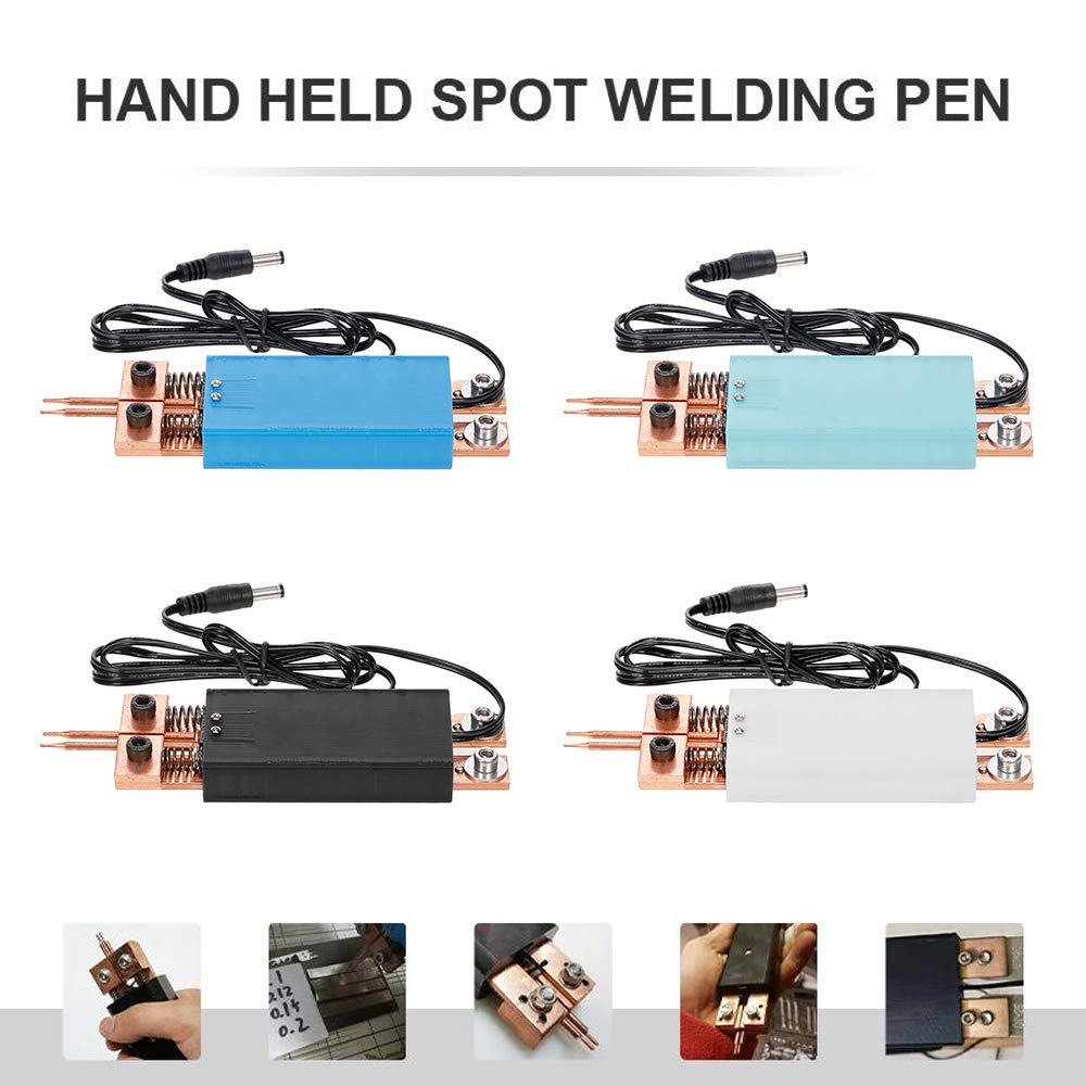 Shkalacar Integrated Type Spot Welding Pen, Automatic Trigger Weld Machine Accessory for 18650 Battery,Blue DIY Battery Spot Welder Pen