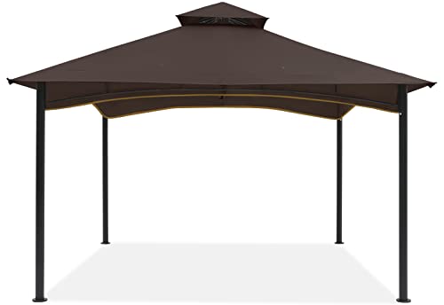 MASTERCANOPY Outdoor Garden Gazebo for Patios with Stable Steel Frame(11x11, Coffee)