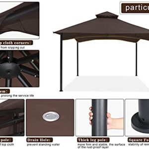 MASTERCANOPY Outdoor Garden Gazebo for Patios with Stable Steel Frame(11x11, Coffee)