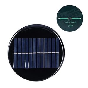 0.8W Round Solar Panel6V Solar & Wind Power Solar Panels 10cm DIY Solar Panel Compatible with Power Cellphones or BatterySolar Charging Board for Solar Light