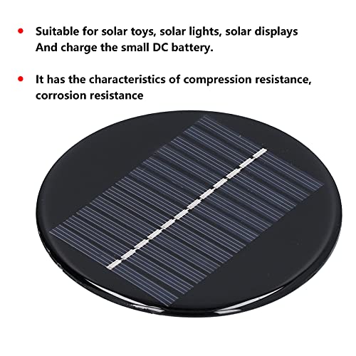 0.8W Round Solar Panel6V Solar & Wind Power Solar Panels 10cm DIY Solar Panel Compatible with Power Cellphones or BatterySolar Charging Board for Solar Light