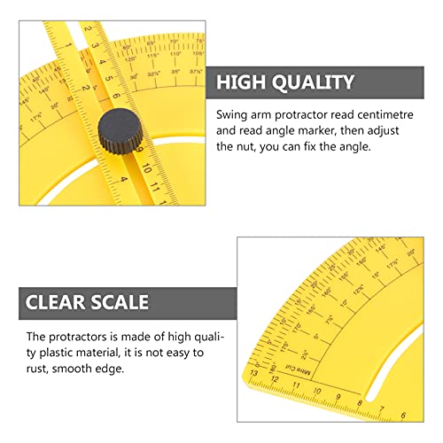 DOITOOL 180 Universal Goniometer Angle Finder Tool Multitools Rotary Protractor Goniometer Ruler Metal Protractor Rotating Angle Measure Protractor Arm Swing Stainless Steel To Rotate Abs