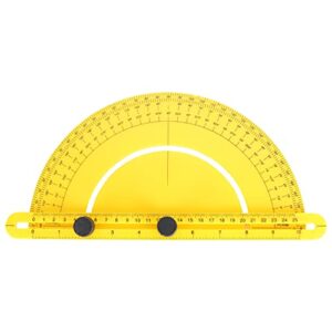 DOITOOL 180 Universal Goniometer Angle Finder Tool Multitools Rotary Protractor Goniometer Ruler Metal Protractor Rotating Angle Measure Protractor Arm Swing Stainless Steel To Rotate Abs