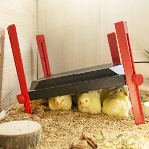 PoultryKit Brooder Heater Plate 12" x 12" for 25 Chicks, Safe DC Powered Chick Brooder, Chicken Heat Plate with LCD Show Temperature, 30W Adjustable Power