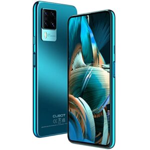 cubot x50 smartphone 8gb 128gb, 6.67" fhd+ display 64mp quad camera, 4500mah battery, support at&t, t-mobile, 4g dual sim, nfc, face id green