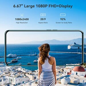 CUBOT X50 Smartphone 8GB 128GB, 6.67" FHD+ Display 64MP Quad Camera, 4500mAh Battery, Support AT&T, T-Mobile, 4G Dual SIM, NFC, Face ID Green