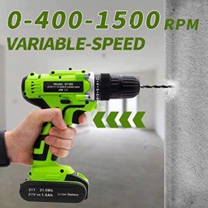 Aokia Cordless Weed Wacker Set: 12V Electric Driver Tool Kit String Trimmer 3/8-Inch Keyless Chuck 1500rpm Variable Speed Cutting Wall Wood Metal 43pcs Wacker Bit