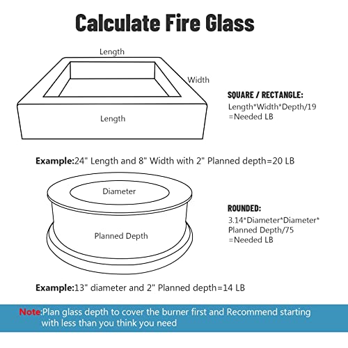 Unidanho 20Pounds Fire Glass Beads for Propane Fire Pit, Fireplace and Outdoor Decorative, 3/4 Inch High Luster Fire Pit Glass Rocks