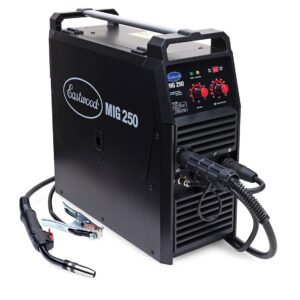 Eastwood 250 Amp MIG Welder Machine for Steel & Aluminum | Heavy Duty Inverter Technology Auto Restoration Welding Machine | Dual Voltage 110V / 220V | Perfect for DIY & Mid-Size Metal Sheet Projects