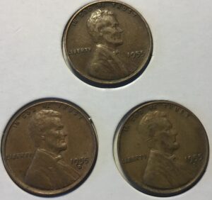 1955 p d s lincoln wheat penny cent pds set penny seller very fine