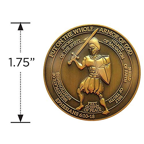 Save on The Whole Armor of God Coin & Bronze Challenge Coin Holder Bundle