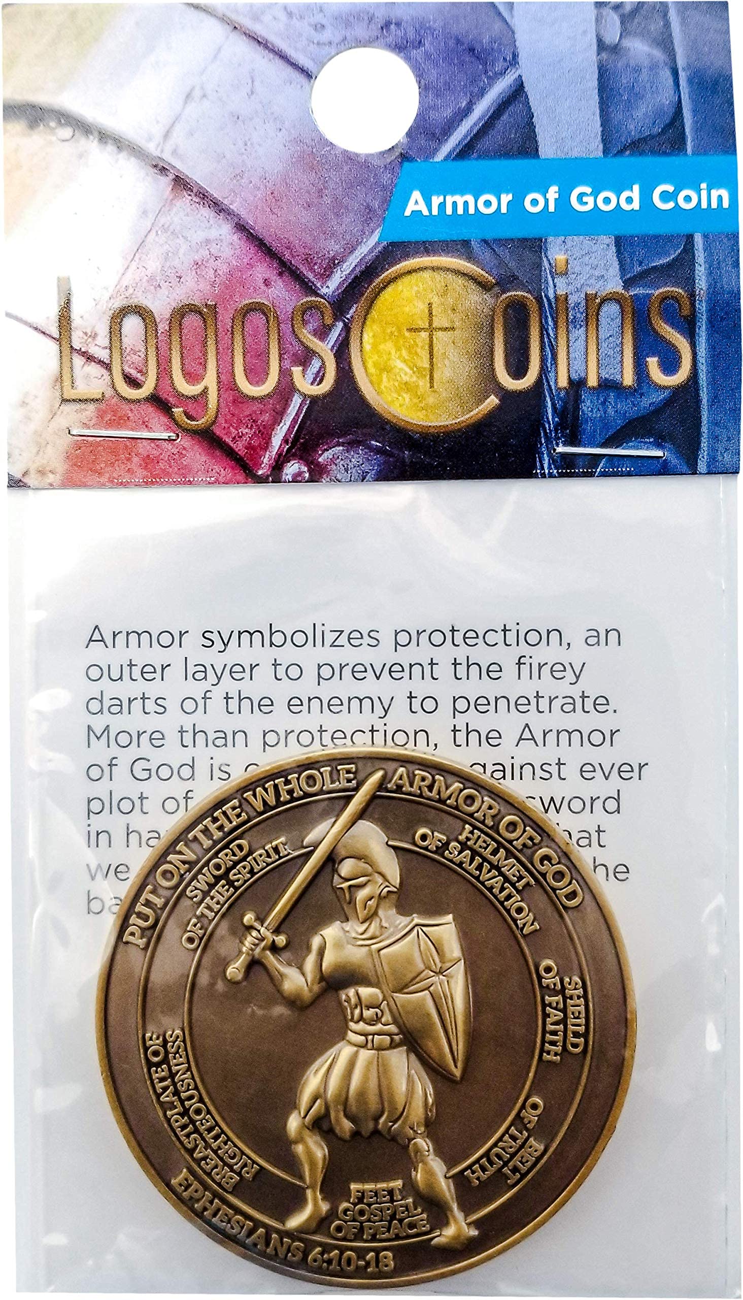 Save on The Whole Armor of God Coin & Bronze Challenge Coin Holder Bundle