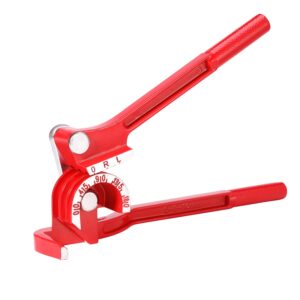 sufford 180 degree tubing bender 3-in-1 heavy duty tube bender brake line bending tool for 6,8,10mm tubes stainless steel red