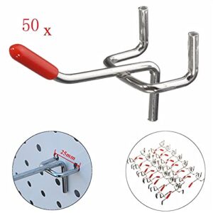 ANYUFEI 25/50 pcs Peg Board Hos Wall Shelf Tool Hangers Organizer Storage Display Hardware Tools (Size : 50PCS)