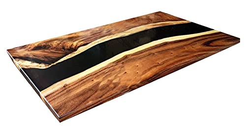 Epoxy Table, Live Edge Wooden Table, Epoxy Resin River Table, Natural Wood,Dining table, Natural Epoxy Table, Resin Table 42x24 inch