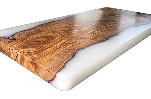 Epoxy Table, Live Edge Wooden Table, Epoxy Resin River Table, Natural Wood,Dining Table, Natural Epoxy Table, Resin Table 42" x 24" Inch