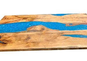 Epoxy Table, Epoxy Resin River Table, Live Edge Wooden Table, Natural Wood,Dining Table, Natural Epoxy Table, Resin Table 54" x 27" Inch
