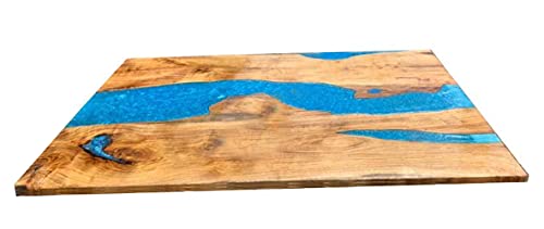 Epoxy Table, Epoxy Resin River Table, Live Edge Wooden Table, Natural Wood,Dining Table, Natural Epoxy Table, Resin Table 54" x 27" Inch