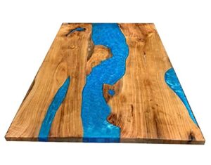 epoxy table, live edge wooden table, epoxy resin river table, natural wood,dining table, natural epoxy table, resin table 42" x 24" inch