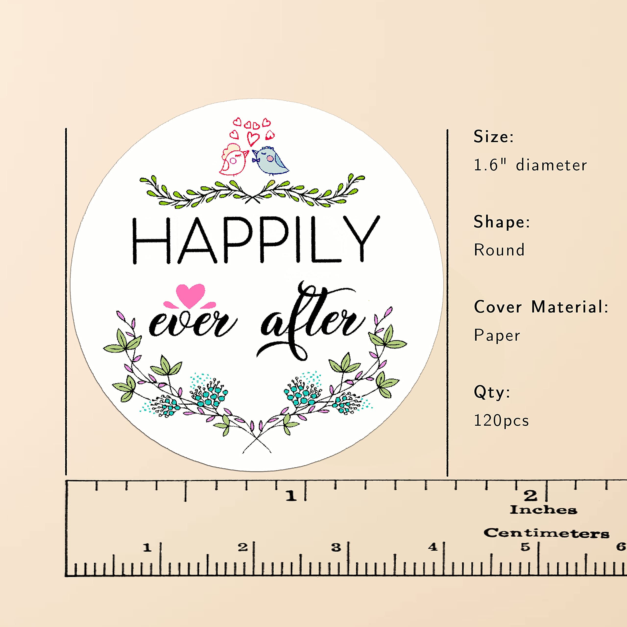 Happily Ever After Wedding Favor Wedding Stickers Wedding Favor Gift Labels Stickers-120PCS