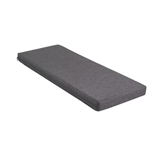 mudilun Bench Cushions,Bench Cushion for Indoor Furniture,70D Thickened Foam,31.4x11.8x1.96in with Ties Patio Cushions with Zipper,Soft Sofa Seat Cushion,Gray Patio Swing Pads